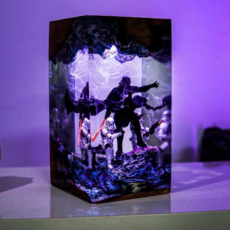 Darth Vader Diorama Resin Epoxy Lamp