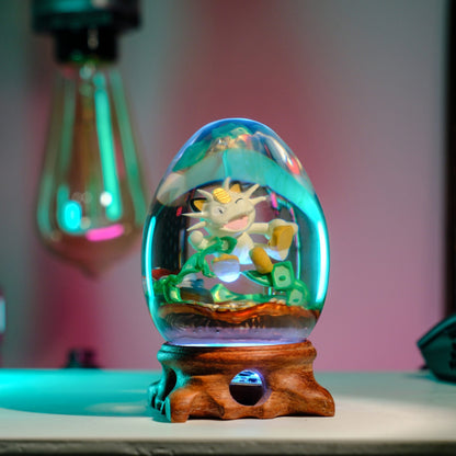 Marvelous Meowth Resin Lamp Egg