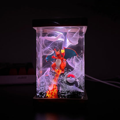 Charizard Pokemon Resin Epoxy Lamp, Night Light