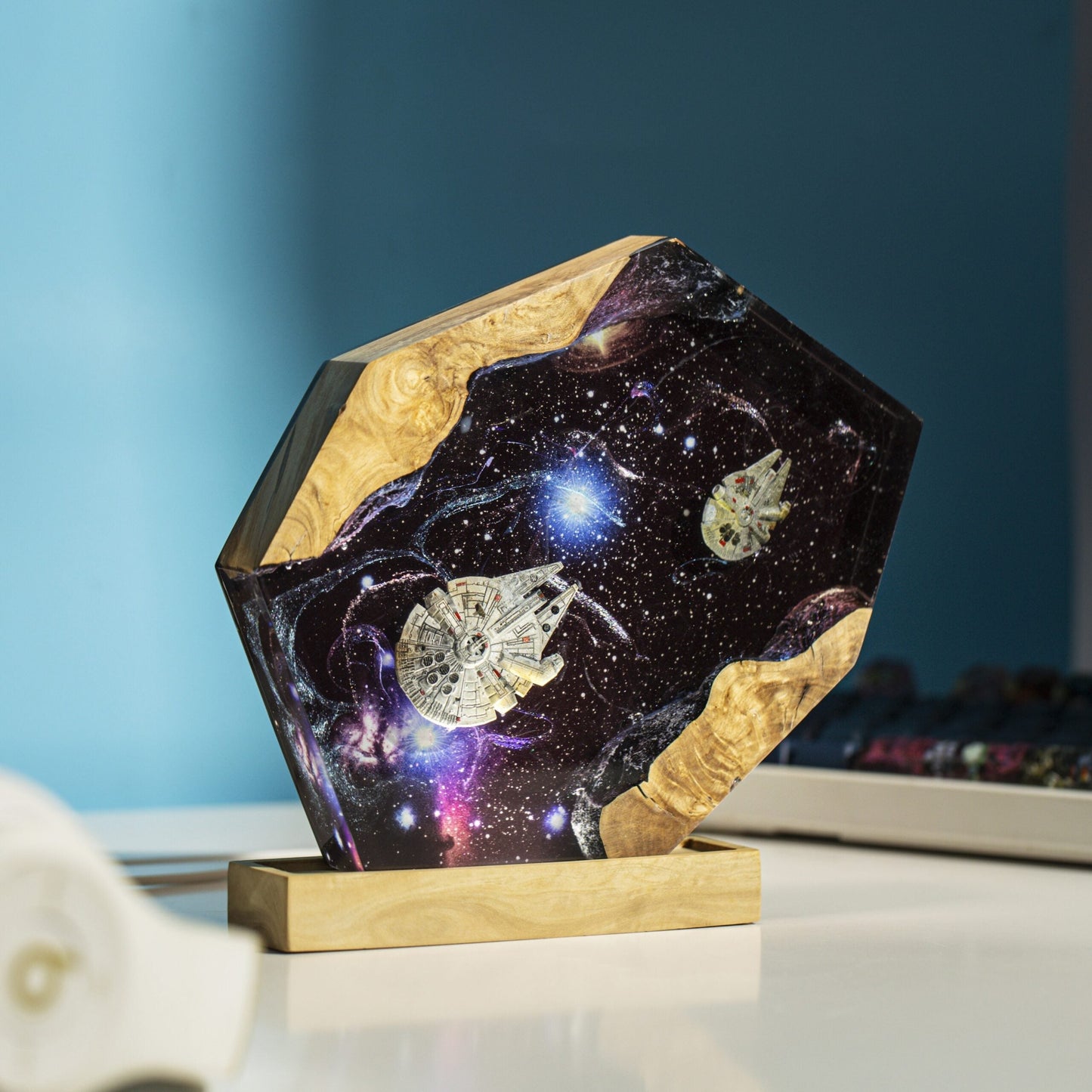 Spaceships in Interstellar Resin Lamp