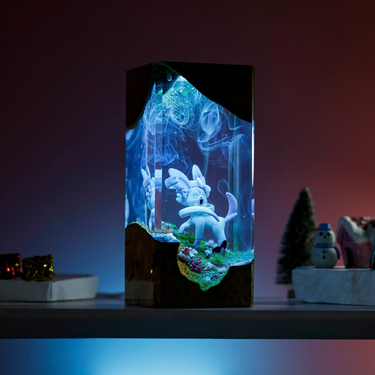 Sylveon Pokemon Resin Diorama Lamp