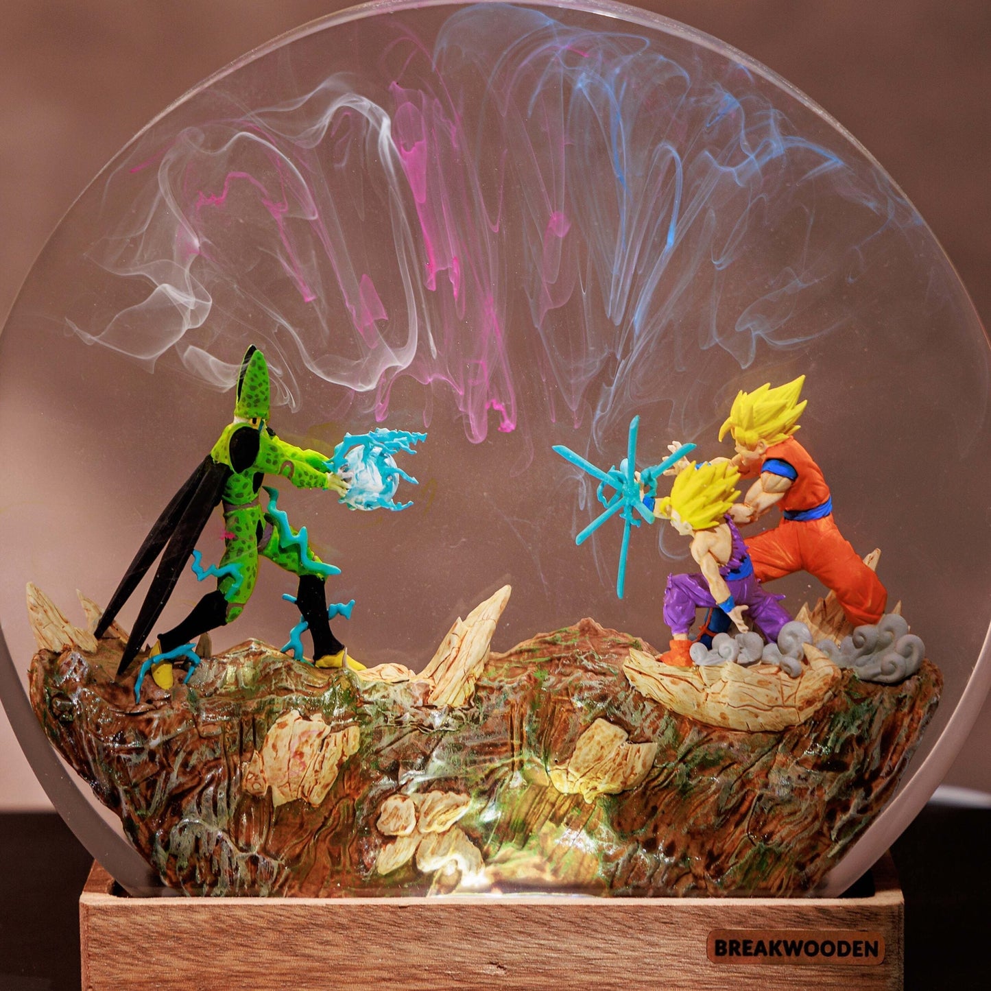 Gohan x Cell Dragon Ball Resin Lamp