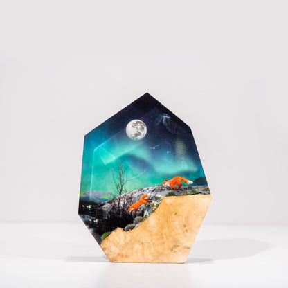 Epoxy Lamp – Custom Night Light Aurora Borealis