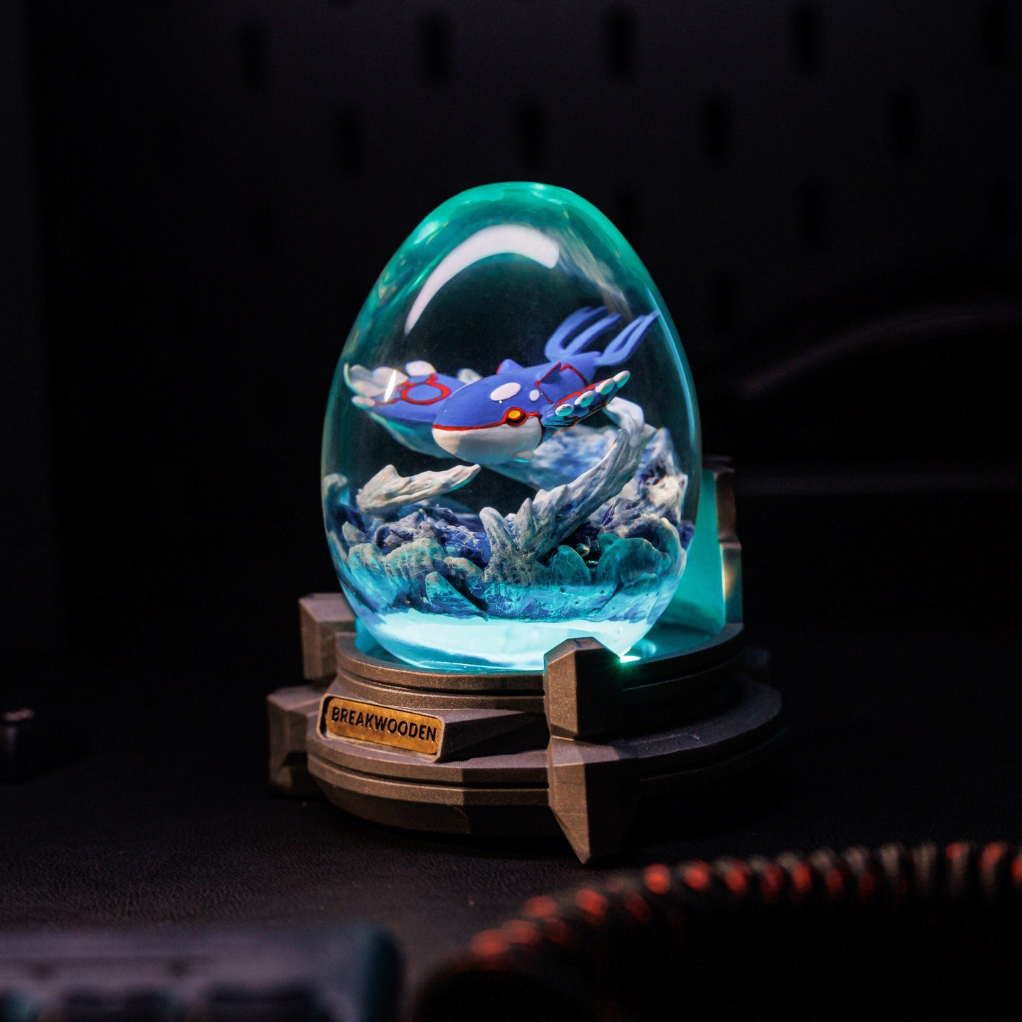 Kyogre Pokemon Resin Lamp Egg