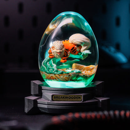 Loyal Arcanine Pokemon Resin Lamp Egg