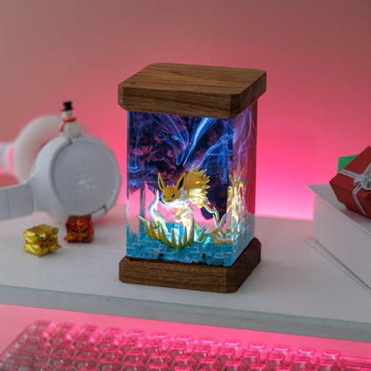 Jolteon Pokemon Resin Diorama Lamp