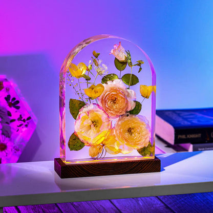 Real Eustoma Flower Night Light