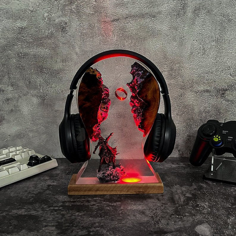 Sauron Ring LOTR Headphone Stand Resin Lamp