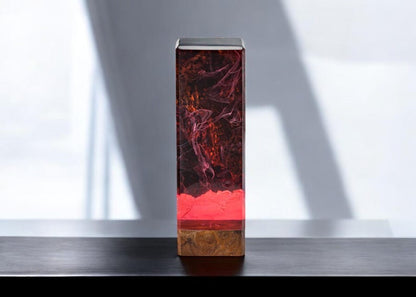 DEEP RED OCEAN Resin Epoxy Lamp