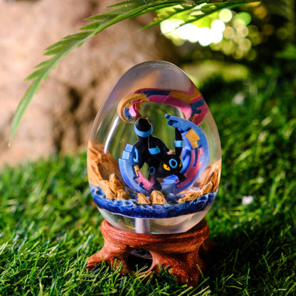 Shiny Umbreon Pokemon Resin Lamp Egg