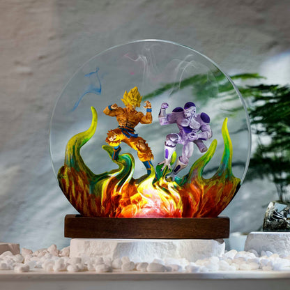 Goku x Fieza Anime War Resin Lamp