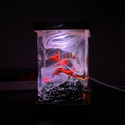 Charizard Pokemon Resin Epoxy Lamp, Night Light