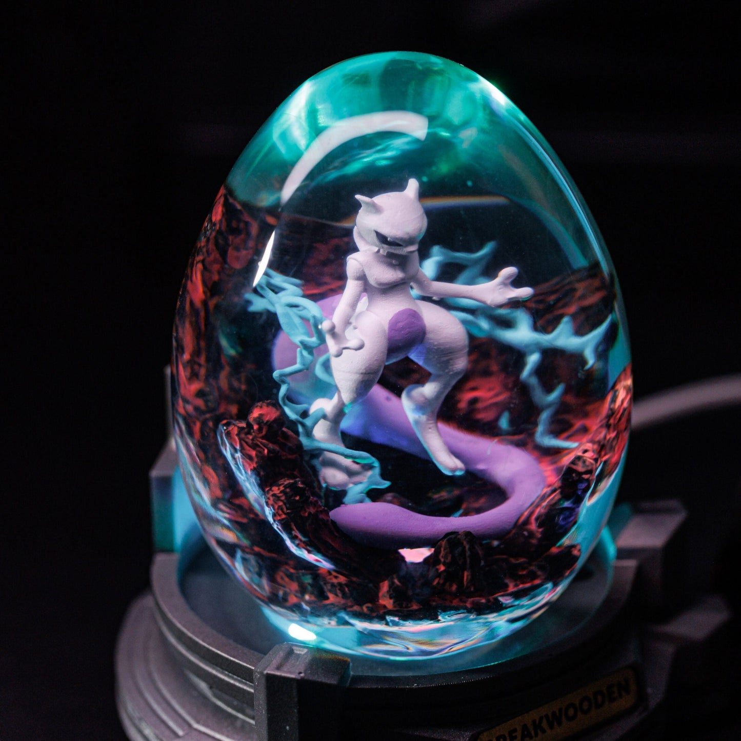 Mewtwo Pokemon Resin Lamp Egg