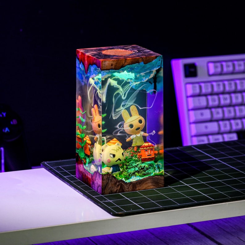 Coco Animal Crossing Epoxy Lamp