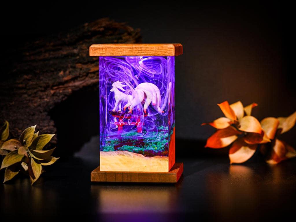 Ninetales Pokemon Epoxy Lamp