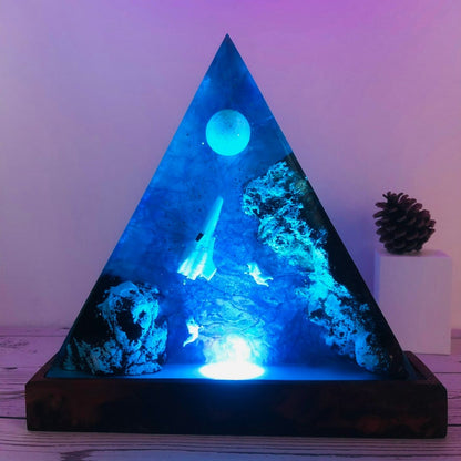 Astronauts Interstellar Epoxy Lamp Triangle