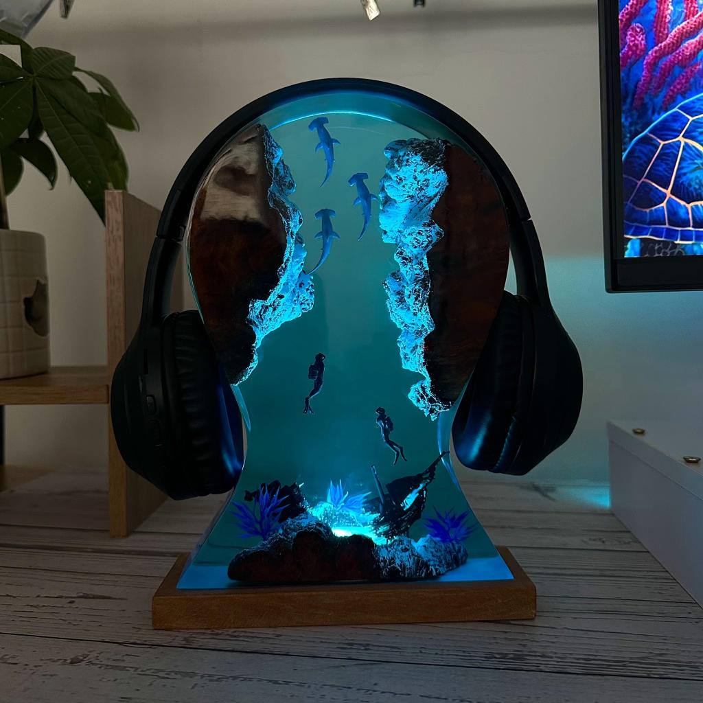 Hammerhead Shark night light & Headphone Stand