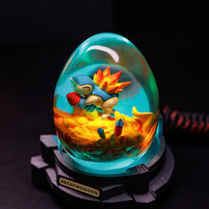 Hinoarashi Pokemon Resin Lamp Egg