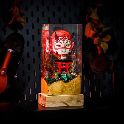 Honari Hannya - Devil Mask Epoxy Night Light