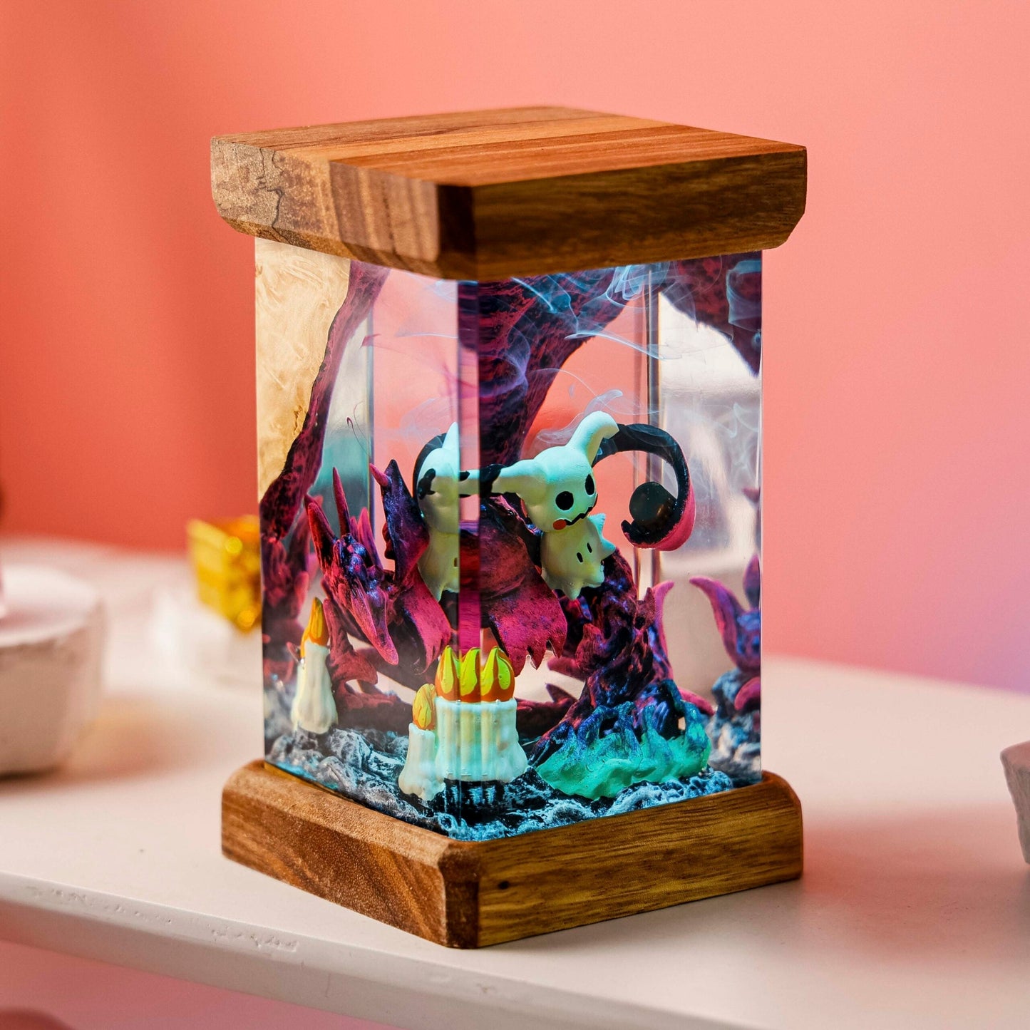 Mimikyu Pokemon Resin Diorama Lamp