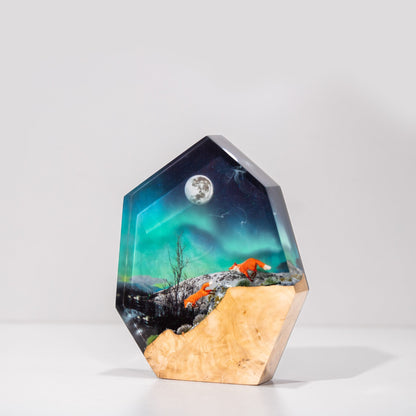 Epoxy Lamp – Custom Night Light Aurora Borealis