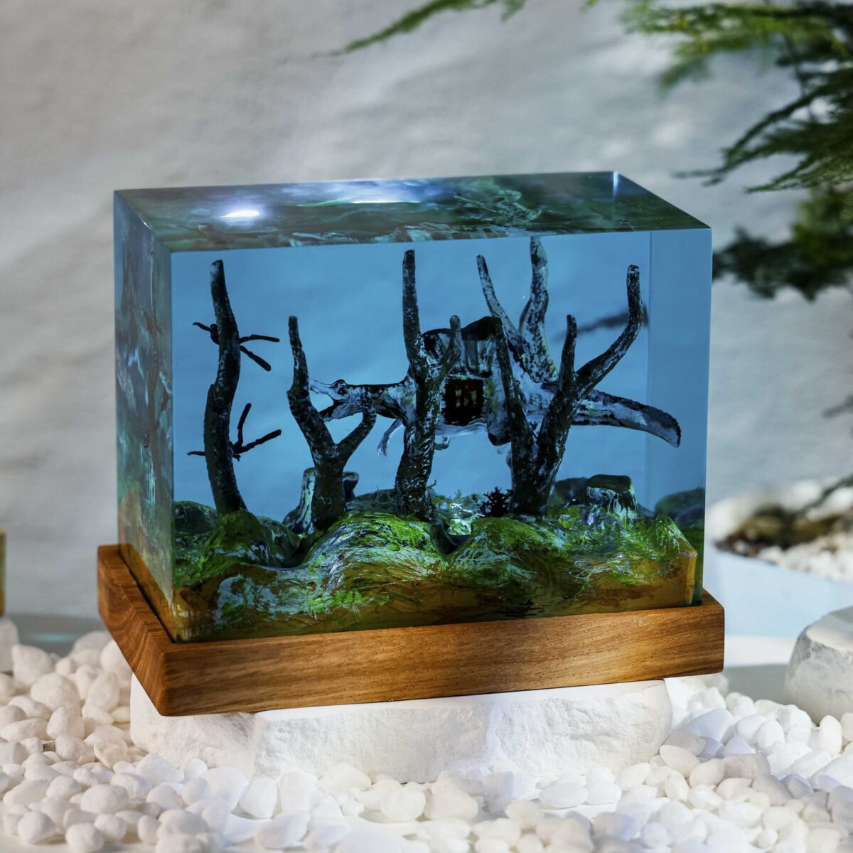 Ancient Dinosaur Diorama Resin Lamp