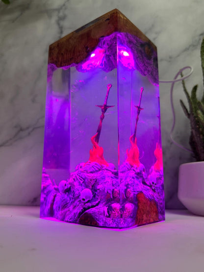 Fire Sword Resin Lamp