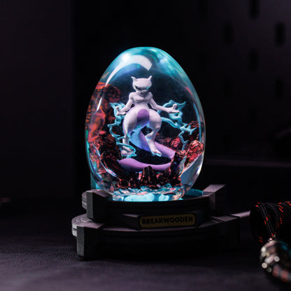 Mewtwo Pokemon Resin Lamp Egg