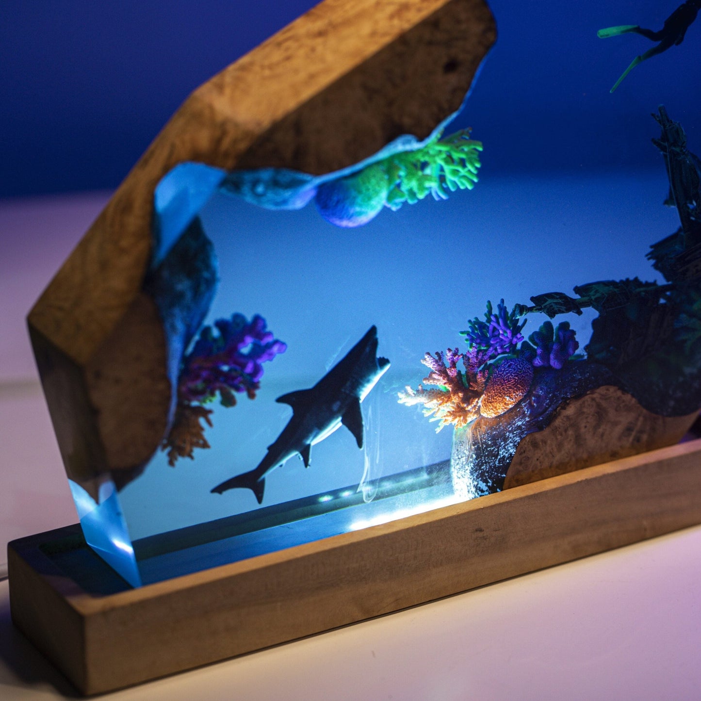 Shipwrecked Resin Lamp