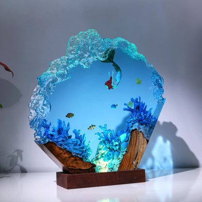 Mermaid in Coral Reef Night Light