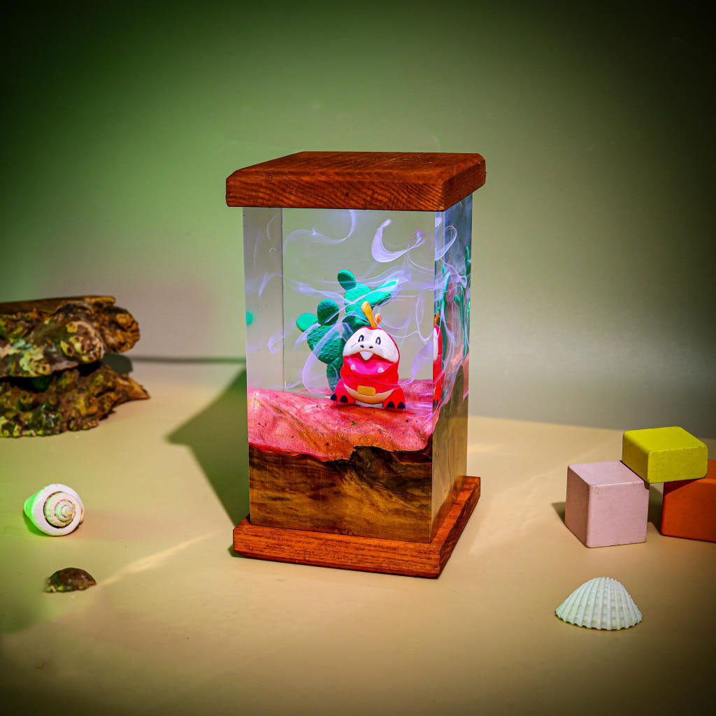 Fuecoco Pokémon Resin Lamp