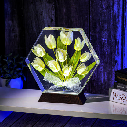 Real Tulip Flower Night Light