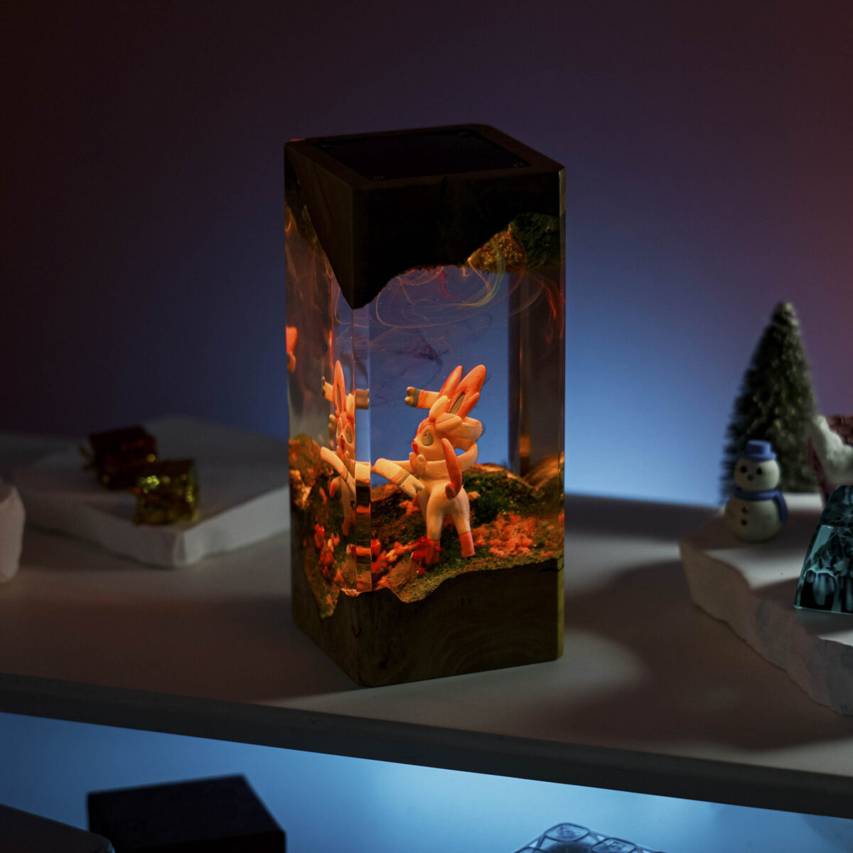 Sylveon Pokemon Resin Diorama Lamp