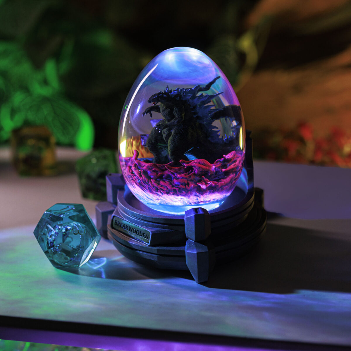 Gozilla Monster Resin Lamp Egg