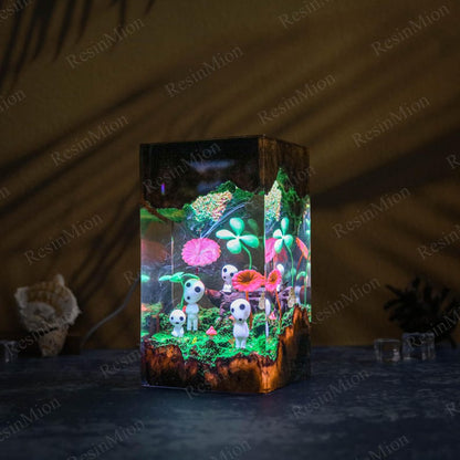 Japanese Folklore Resin Lamp