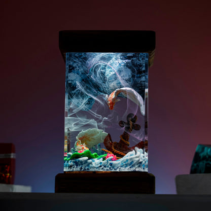 Koi Fish Resin Diorama Lamp