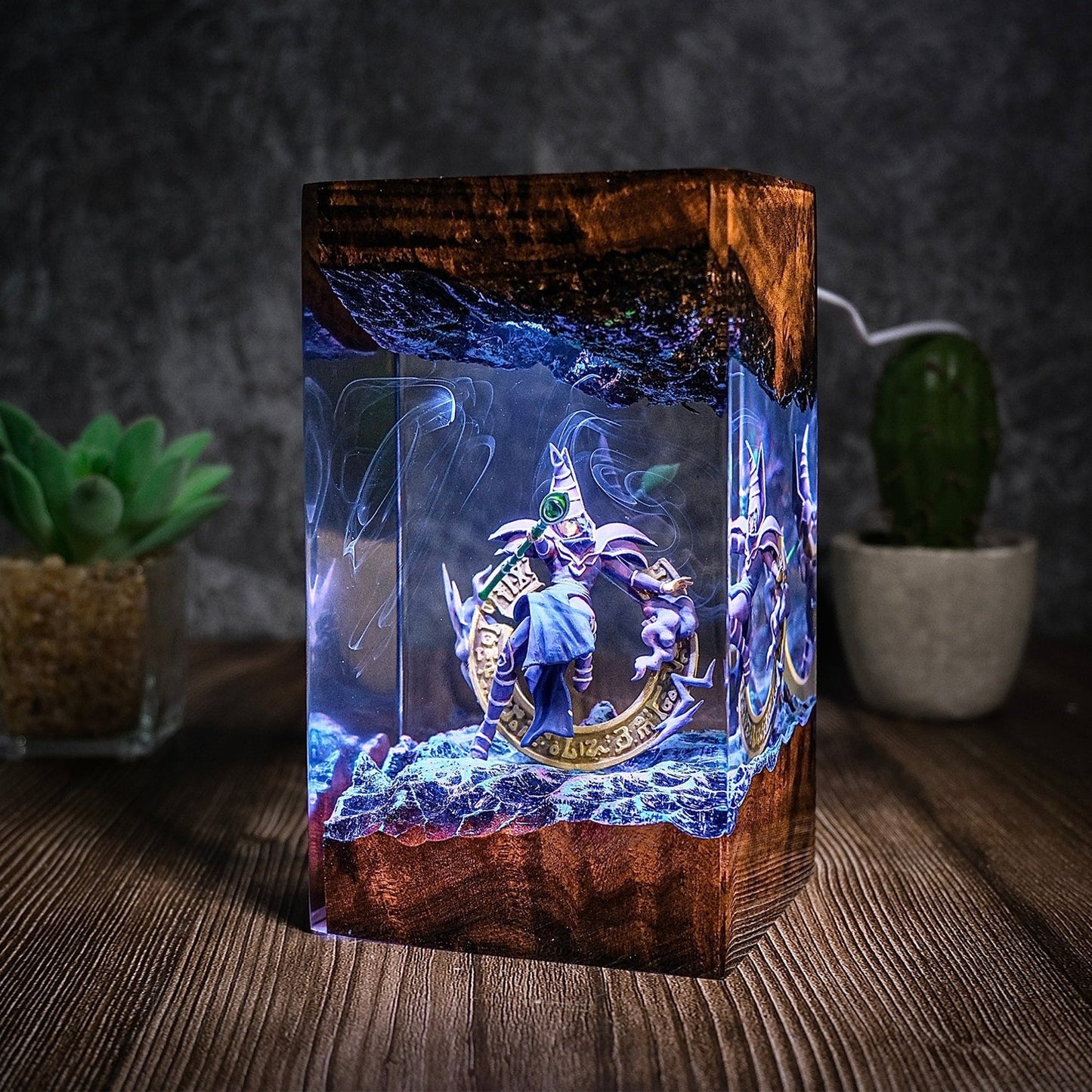 Dark Magician Yu Gi Oh Epoxy Resin Lamp