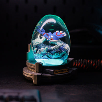 Kyogre Pokemon Resin Lamp Egg