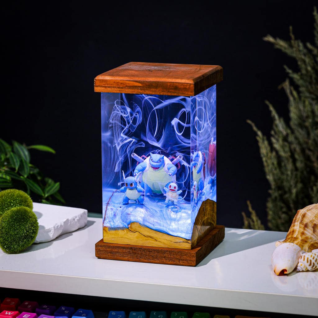 Blastoise Pokemon Epoxy Lamp