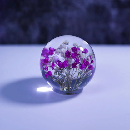 Baby's Breath Flower in Glass Night Lamp