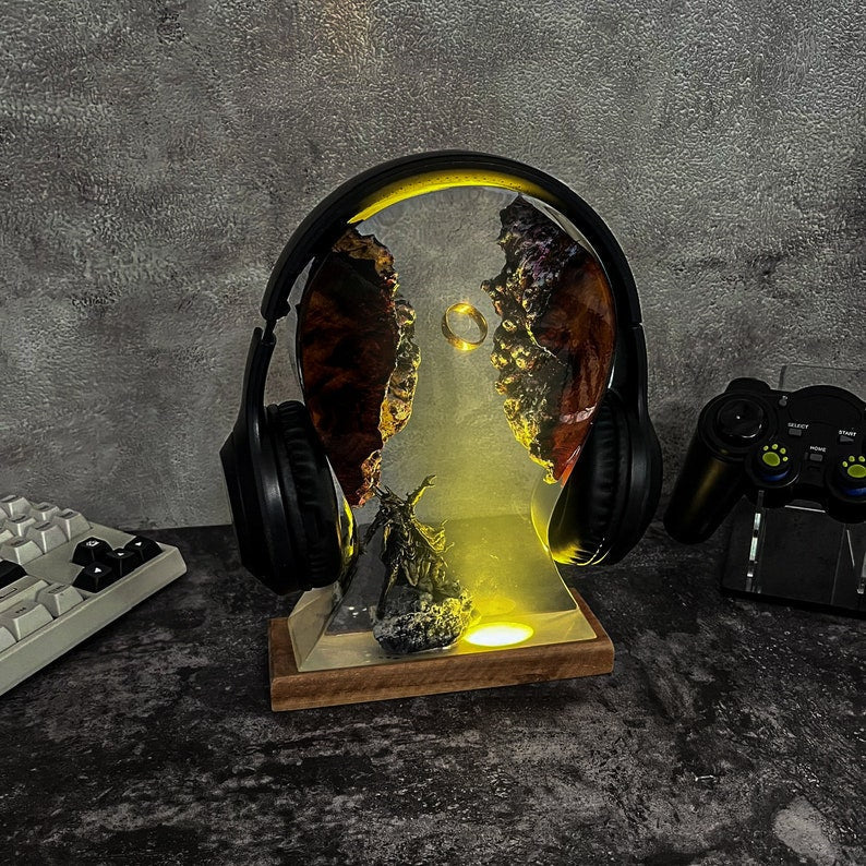 Sauron Ring LOTR Headphone Stand Resin Lamp