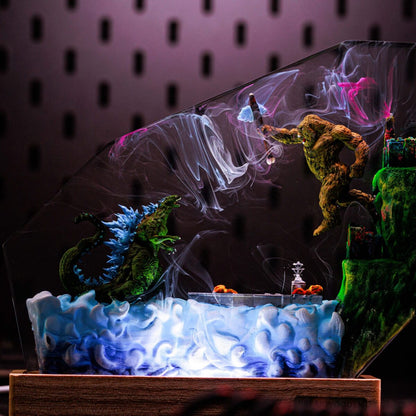 Monster Battle Resin Lamp