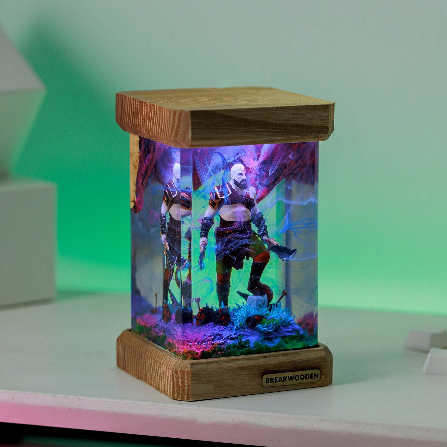 Kratos Custom Resin Lamp