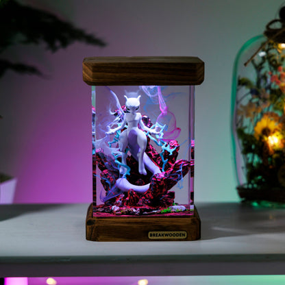 Iconic Mewtwo Pokemon Resin Diorama Lamp