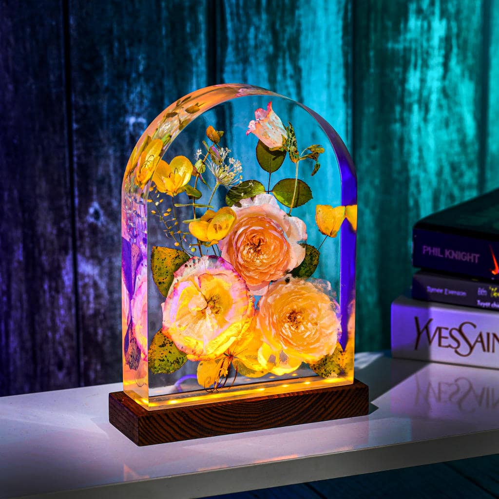 Real Eustoma Flower Night Light