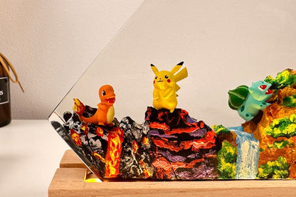 Charmander Resin Epoxy Lamp, Night Light