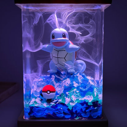 Squirtle Pokemon Resin Epoxy Lamp, Night Light