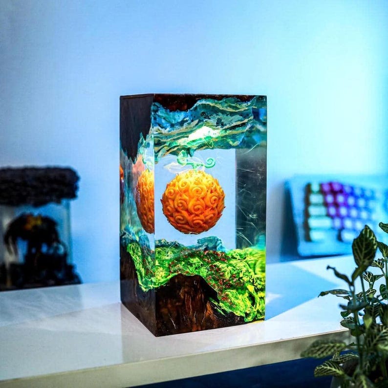 Devil Fruit One Piece Resin Epoxy Lamp