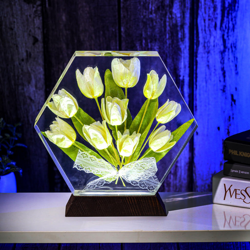 Real Tulip Flower Night Light