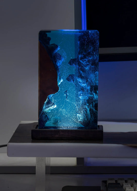 RECTANGLE DEEP RAY SEA – EPOXY LAMP